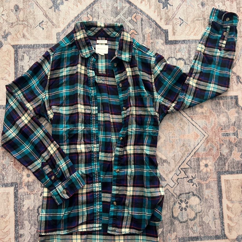 American Eagle Multicolor Plaid Shirt